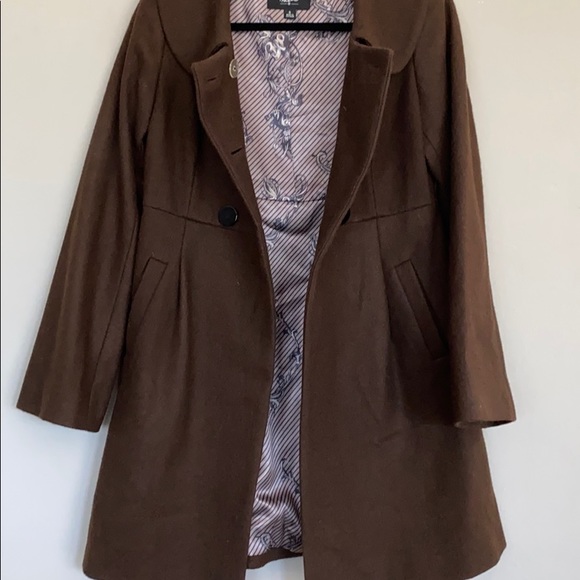 Brown wool coat - Picture 3 of 7